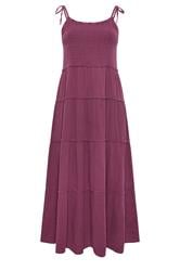 YOURS Curve Dark Pink Cheesecloth Tiered Dress