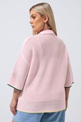 LIMITED COLLECTION Plus Size Pink Fruit Knitted Shirt | Yours Clothing 6