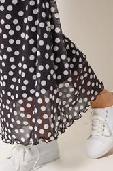 M&Co Black Polka Dot Mesh Maxi Skirt | M&Co 4