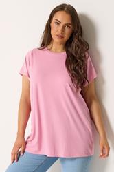 YOURS Plus Size Pink Short Sleeve Core T-Shirt | Yours Clothing 3