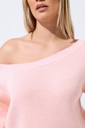 LIMITED COLLECTION Plus Size Pink Knitted Off Shoulder Jumper | Yours Clothing 4