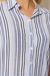 LTS Tall Women's Blue & White Stripe Shirt | Long Tall Sally 5
