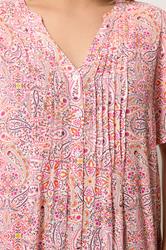 YOURS Plus Size Pink Paisley Print Pintuck Blouse | Yours Clothing 4