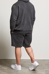 BadRhino Big & Tall Black Sun Bleached Jogger Shorts | BadRhino 2