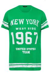 Plus Size Red 'New York' Logo Printed T-Shirt