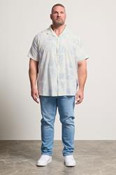 BadRhino Big & Tall White Dragon Print Shirt | BadRhino 2