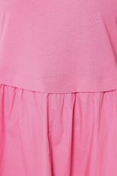 YOURS Plus Size Pink Poplin T-Shirt Midi Dress | Yours Clothing 4