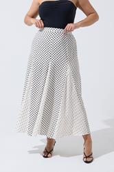 LIMITED COLLECTION Plus Size White Polka Dot Skirt | Yours Clothing 1