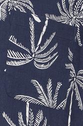 BadRhino Big & Tall Navy Blue Palm Tree Print Short Sleeve Shirt | BadRhino 8