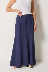 LTS Tall Women's Navy Blue Flare Seam Maxi Skirt | Long Tall Sally 1