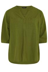 EVANS Curve Green Utility Cotton Shirt