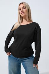 LIMITED COLLECTION Black Off Shoulder Long Sleeve Top 3