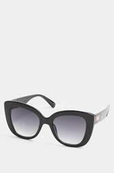 Black Cat Eye Oversized Sunglasses | Yours Clothing 3