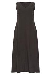 M&Co Chocolate Brown Linen Midi Dress