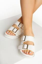Wide Fit Women's Limited Collection Footbed Buckle Sandals In Extra Wide Fit 