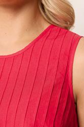 YOURS Plus Size Red Pleated Peplum Cami Vest | Yours Clothing 4