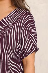 EVANS Plus Size Berry Red Crinkle Top | Evans 4