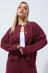 LIMITED COLLECTION Plus Size Red Rose Jacquard Cardigan 3