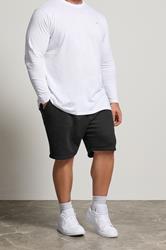 BadRhino Big & Tall Black Skull Printed Jogger Shorts | BadRhino 3