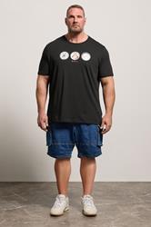 Ben Sherman Big & Tall Black Speed Graphic T-Shirt | BadRhino 1