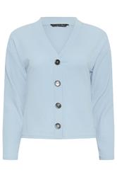 PixieGirl Petite cárdigan de canalé azul claro suave al tacto