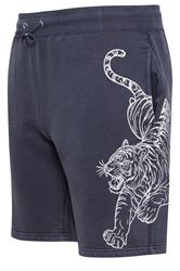 BadRhino Big & Tall Navy Blue Tiger Printed Jogger Shorts | BadRhino 5