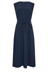 M&Co Navy Blue Tie Waist Sleeveless Midi Dress | M&Co 5