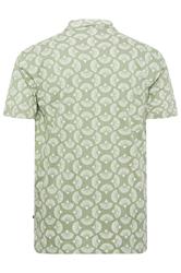 KAM Big & Tall Sage Green Floral Print Polo Shirt | BadRhino 4
