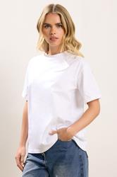 PixieGirl Petite Women's 2 PACK Black & White Cotton Oversized T-Shirt | PixieGirl 1