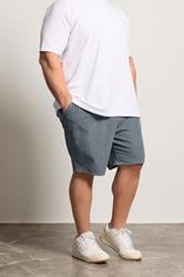 BadRhino Big & Tall Blue Elasticated Waist Corduroy Shorts | BadRhino 2