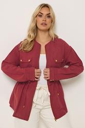 YOURS Plus Size Red Linen Shacket | Yours Clothing 1