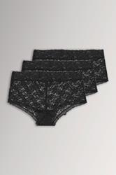 Set van 3 kanten shorts in basic zwart