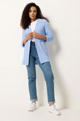 M&Co Blue Textured Jersey Jacket | M&Co 1