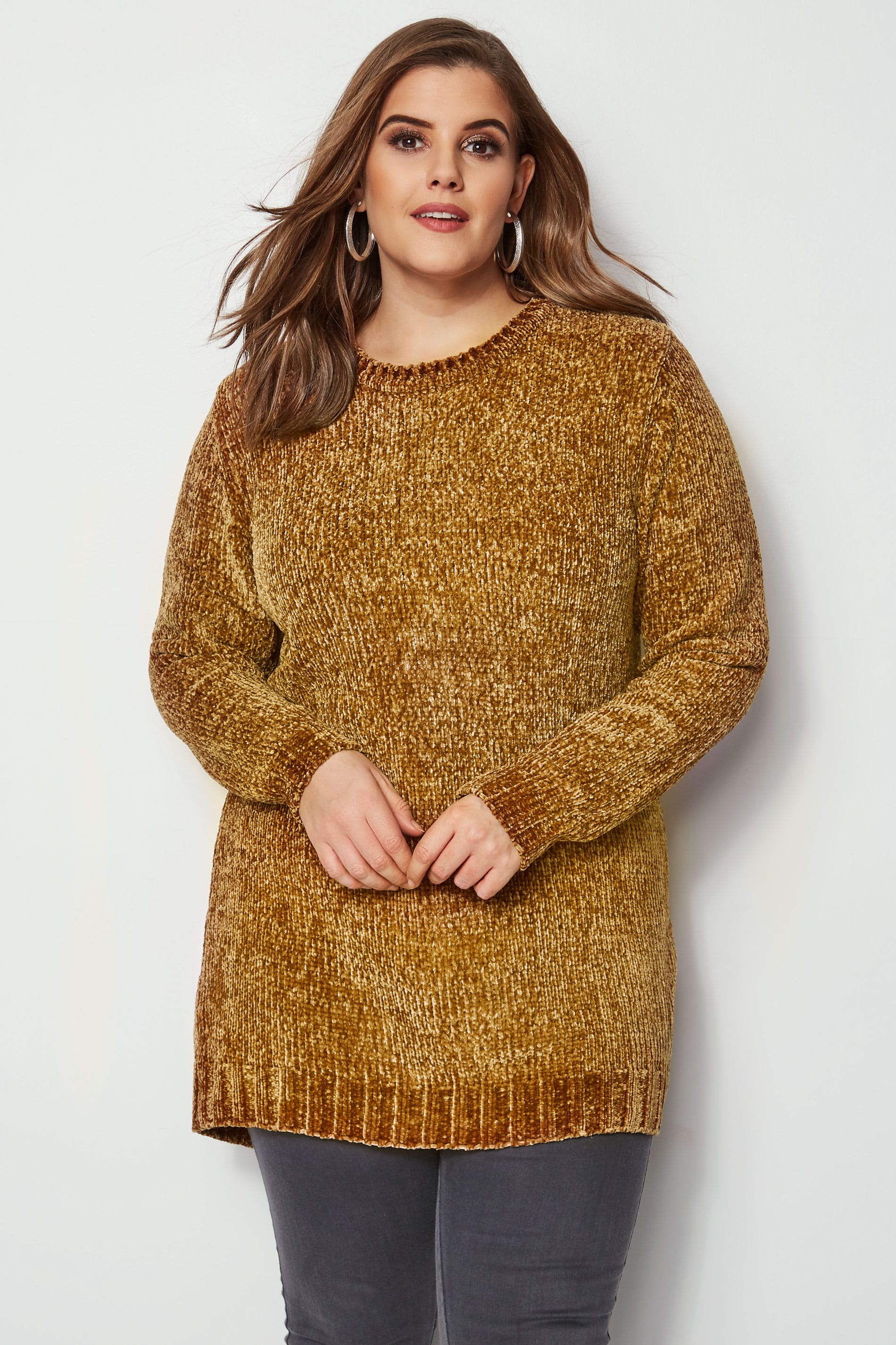 Mustard Chenille Jumper, plus size 16 to 36