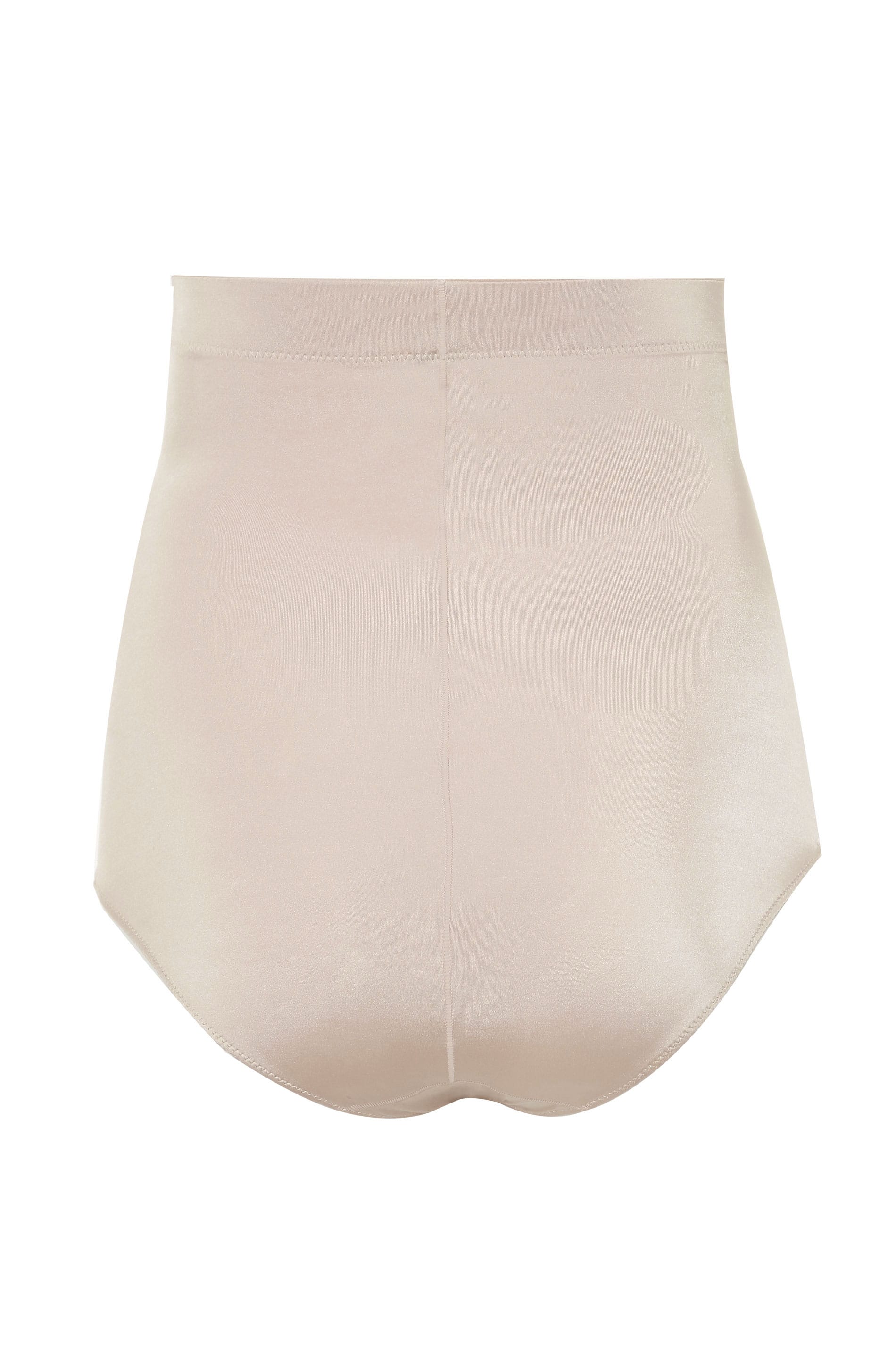 Plus Size Nude Satin Control High Waisted Full Brief | Yours Clothing 3