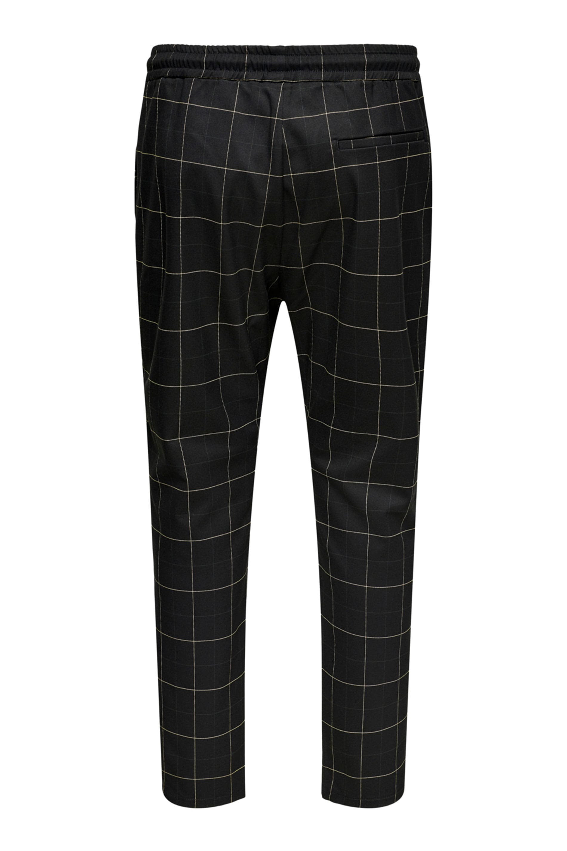 ONLY \u0026 SONS Black Check Trousers | BadRhino