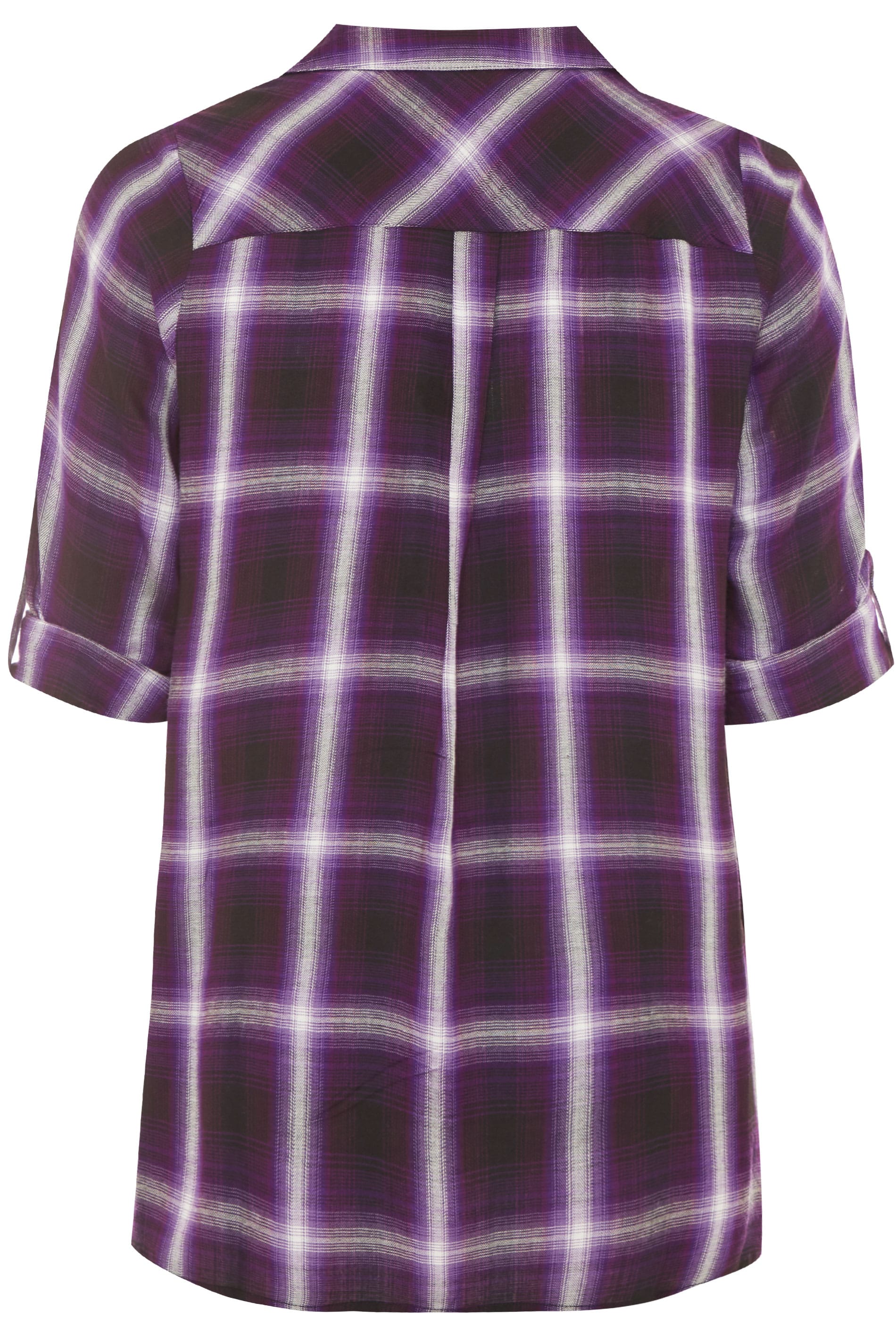 Purple Overhead Check Shirt | Yours Clothing