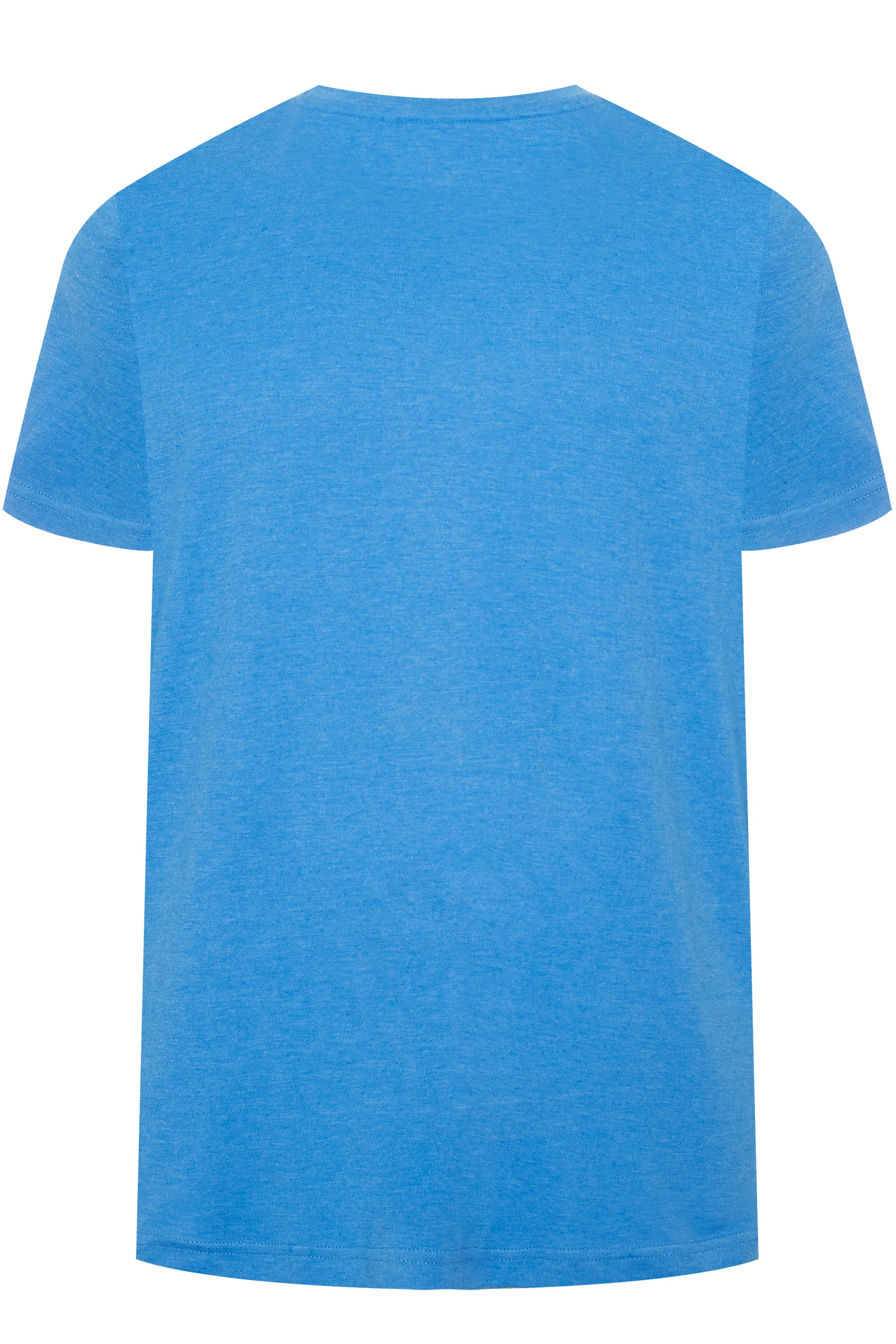 BAR HARBOUR Blue Plain Crew Neck T-Shirt | BadRhino