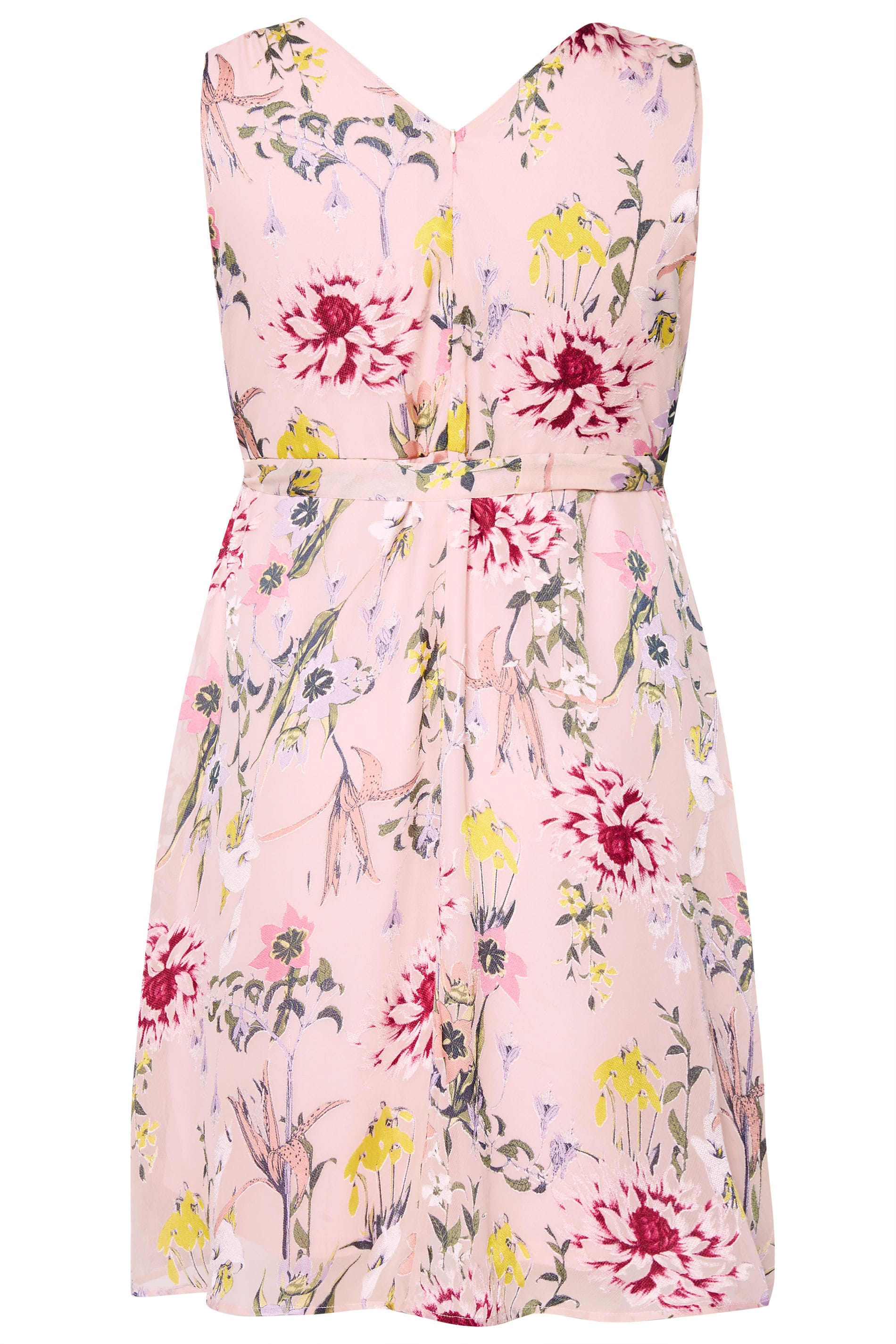 YOURS LONDON Pink Floral Wrap Dress | Plus Sizes 16 to 36 | Yours Clothing