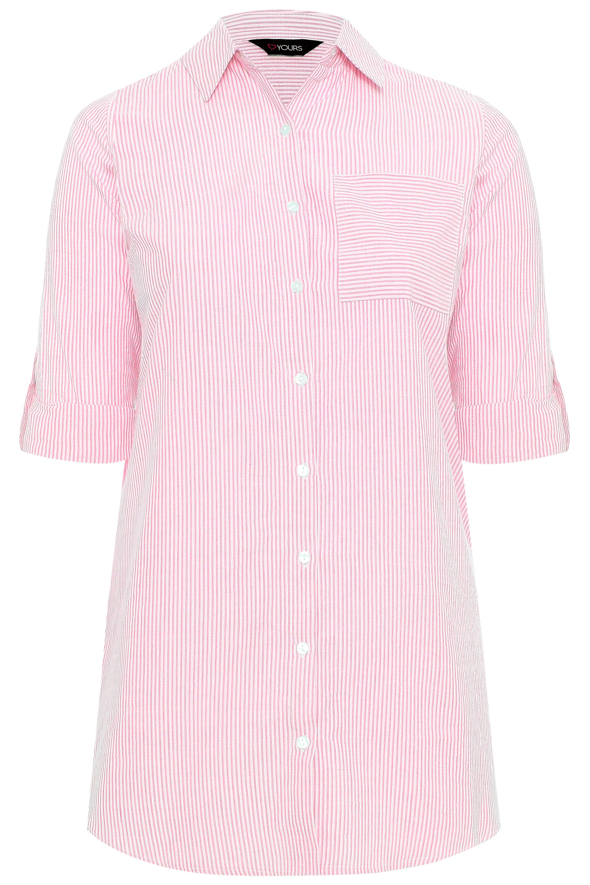 Pink Pinstripe Shirt | Yours Clothing