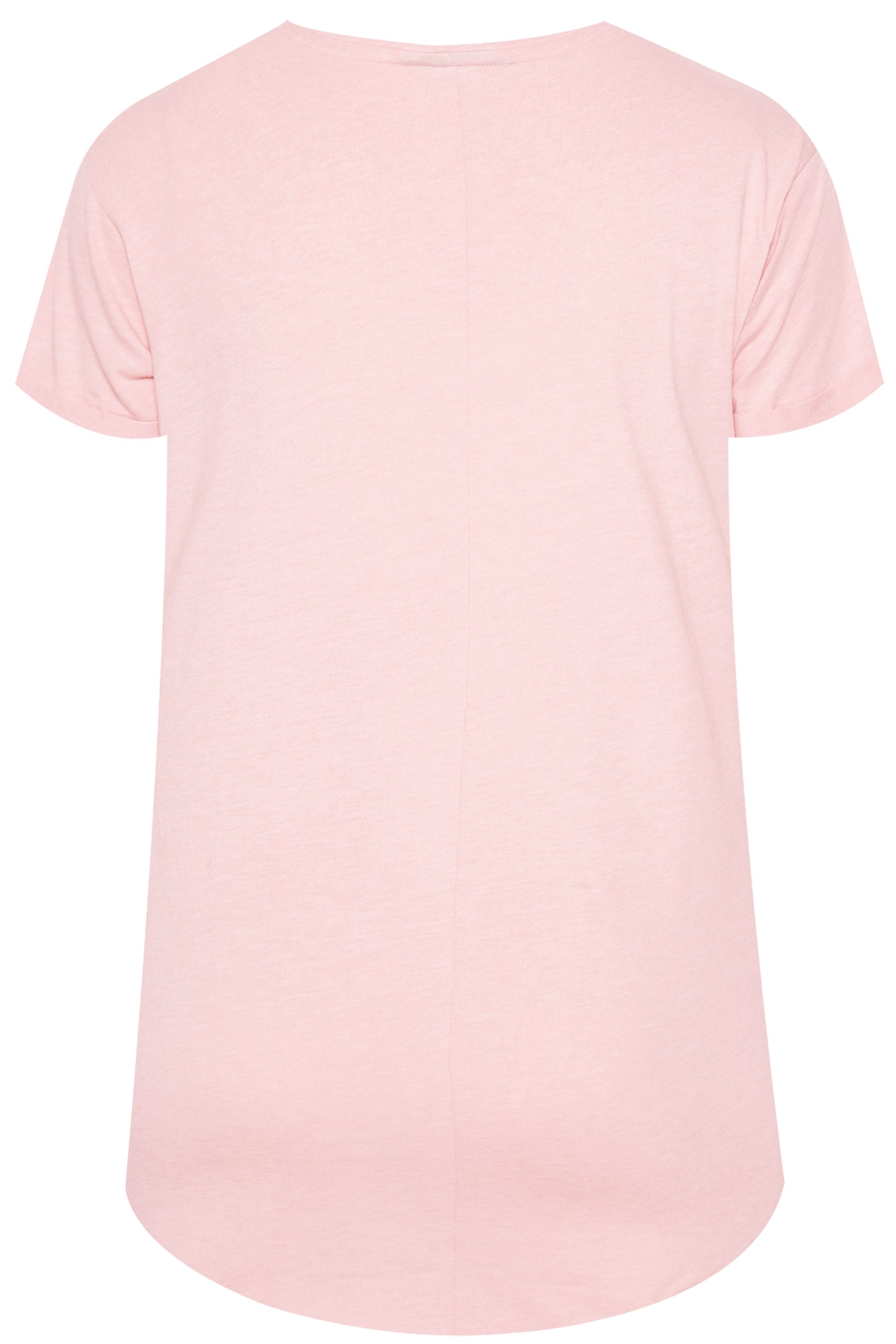 Light Pink Mock Pocket T-Shirt | Sizes 16-36 | Yours Clothing