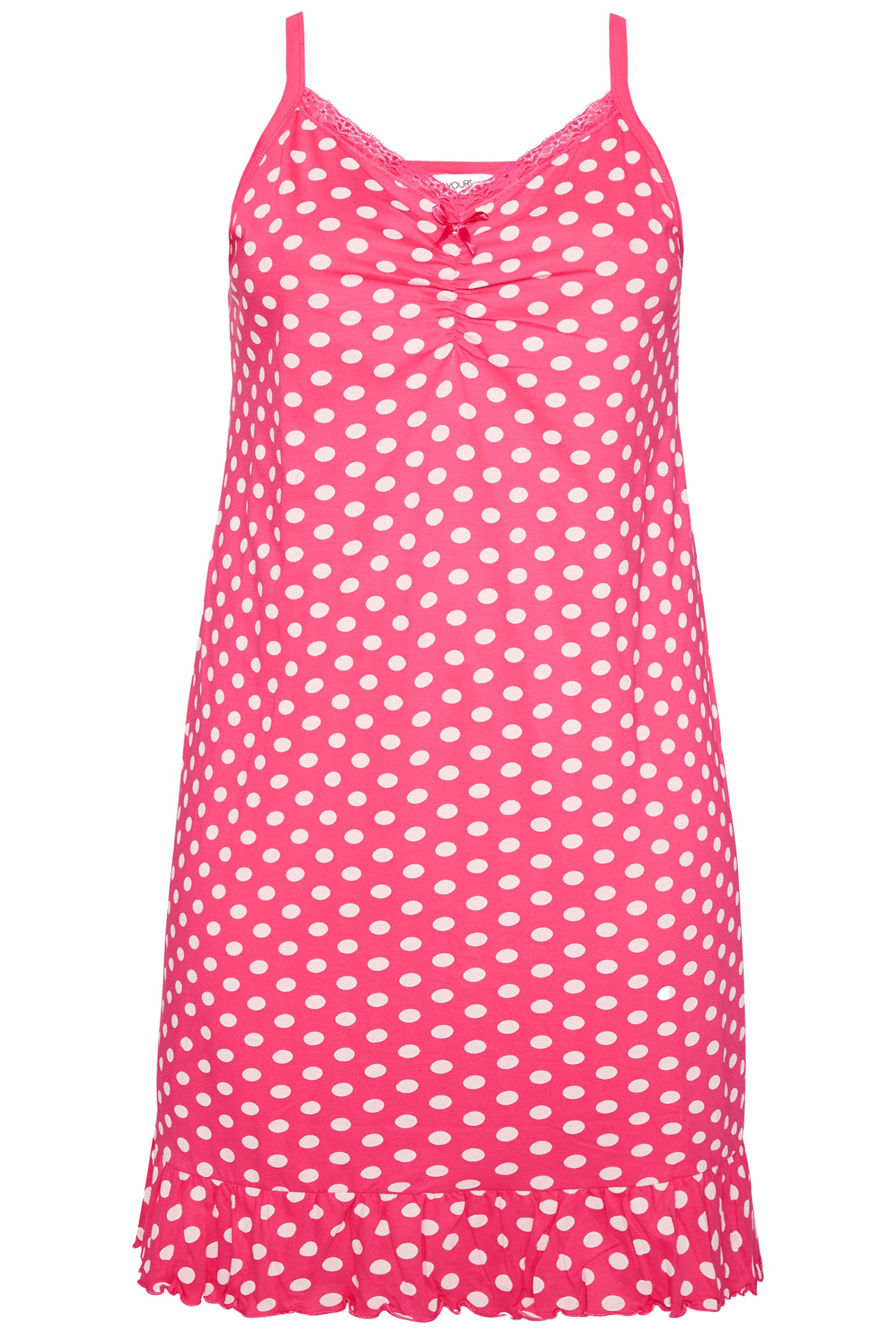 Pink Polka Dot Chemise | Sizes 16-40 | Yours Clothing