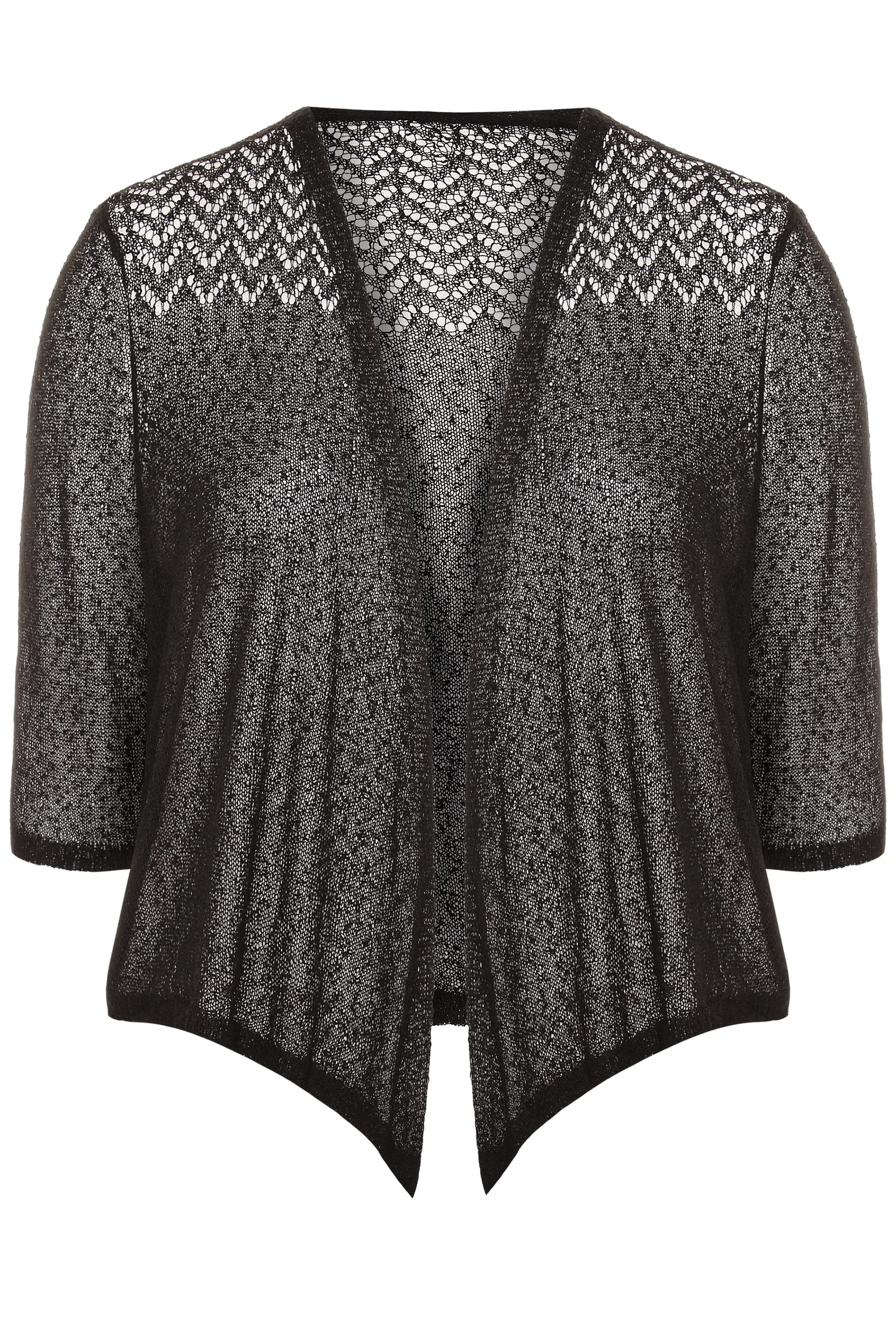 Black Fine Knit Shrug Yours Clothing