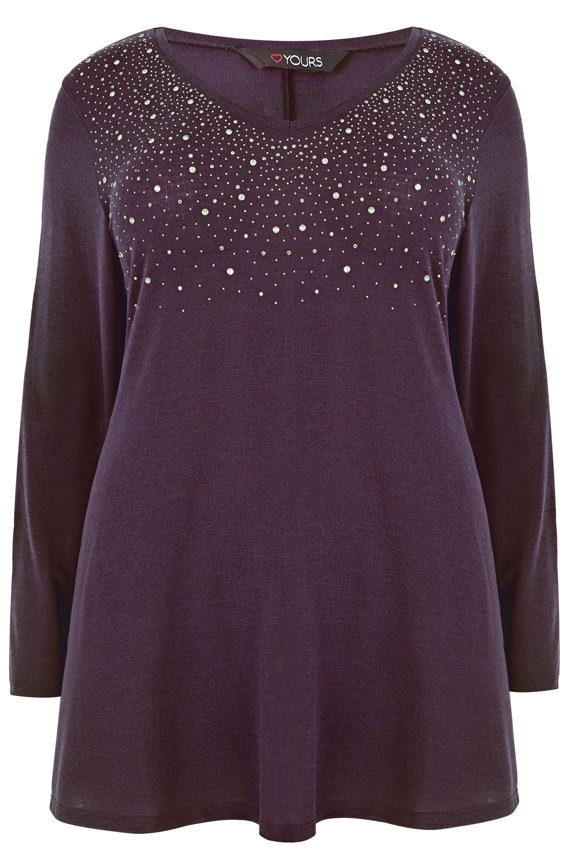 Purple Studded Swing Top, Plus size 16 to 36