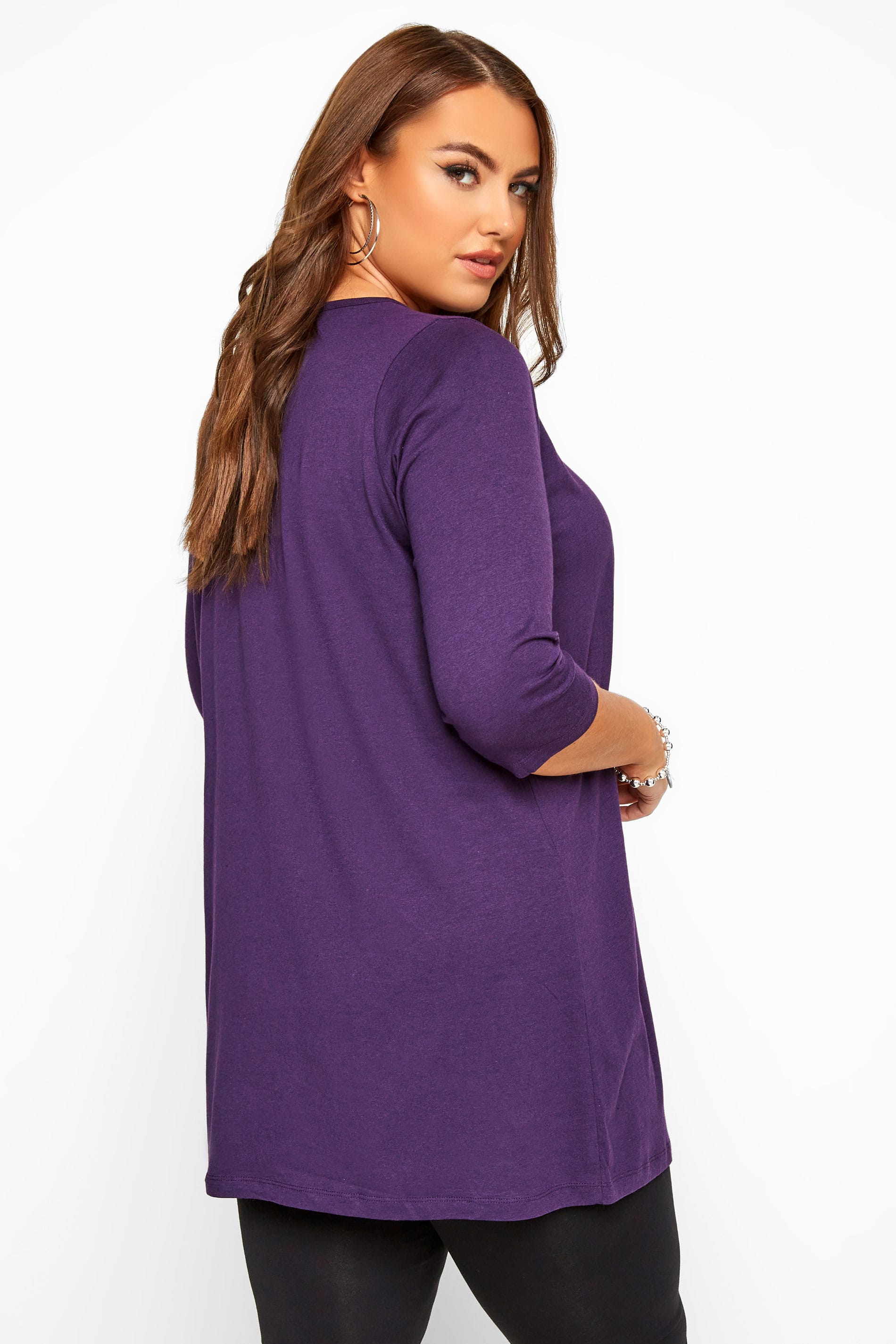 Purple Tunic With Pleated Front | Yours Clothing