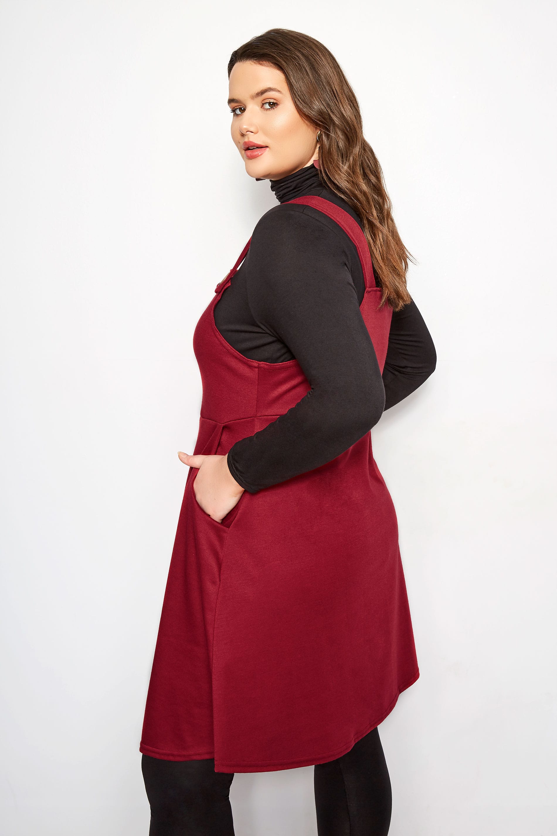 Red Pinafore Dress, Plus size 16 to 36 | Yours Clothing