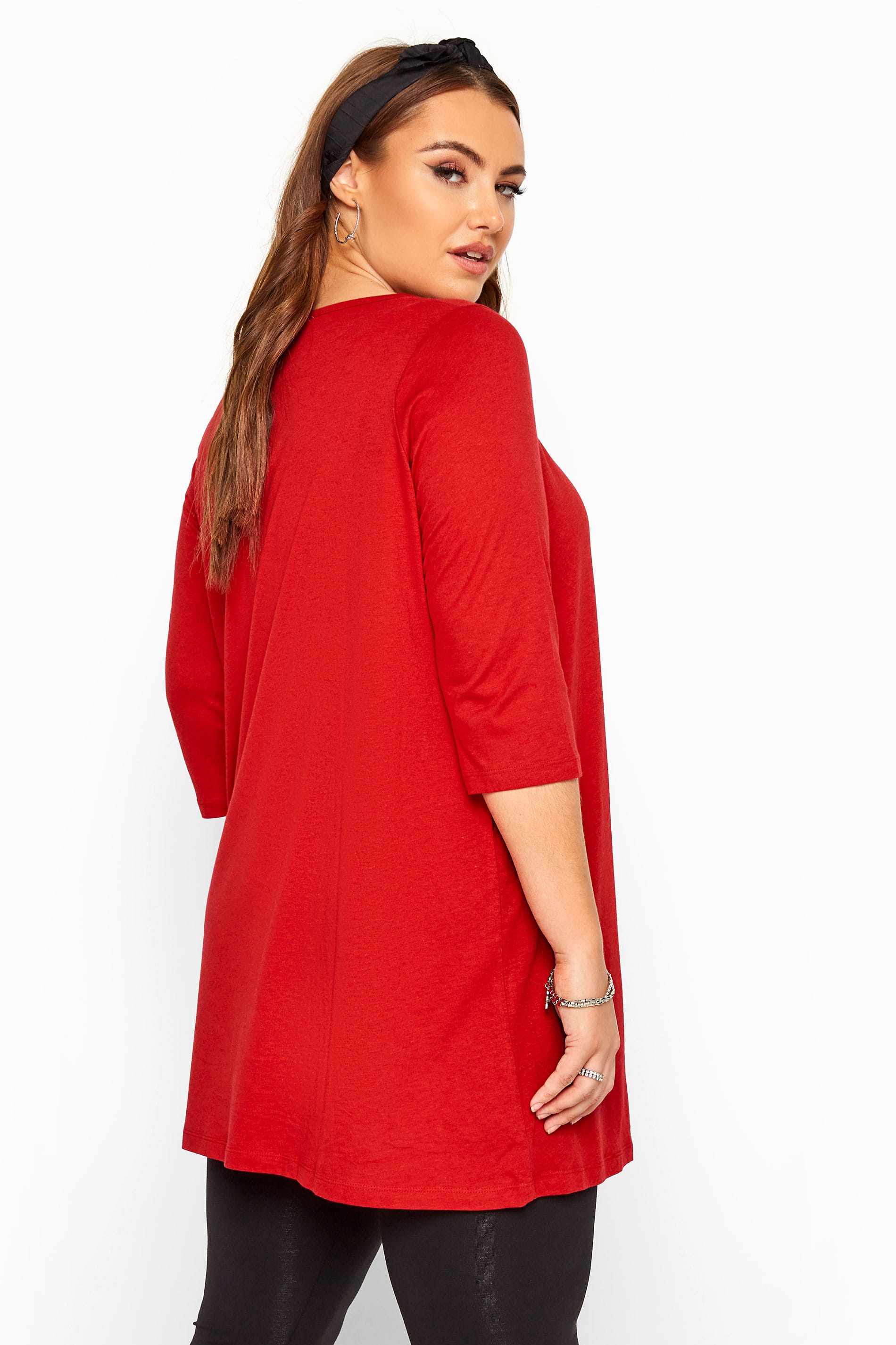 Red Tunic With Pleated Front | Yours Clothing