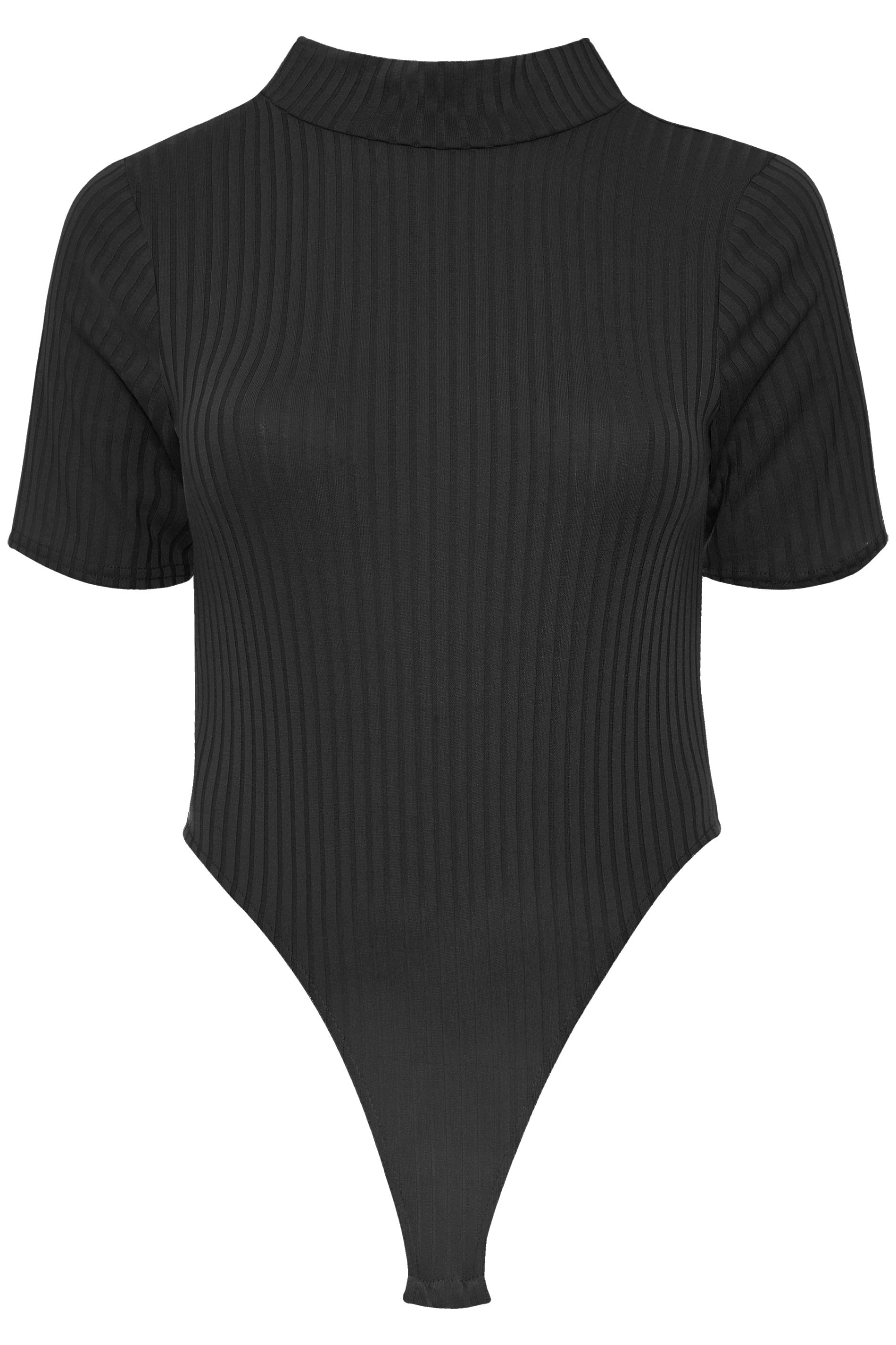 LIMITED COLLECTION Black Ribbed Bodysuit | Yours Clothing