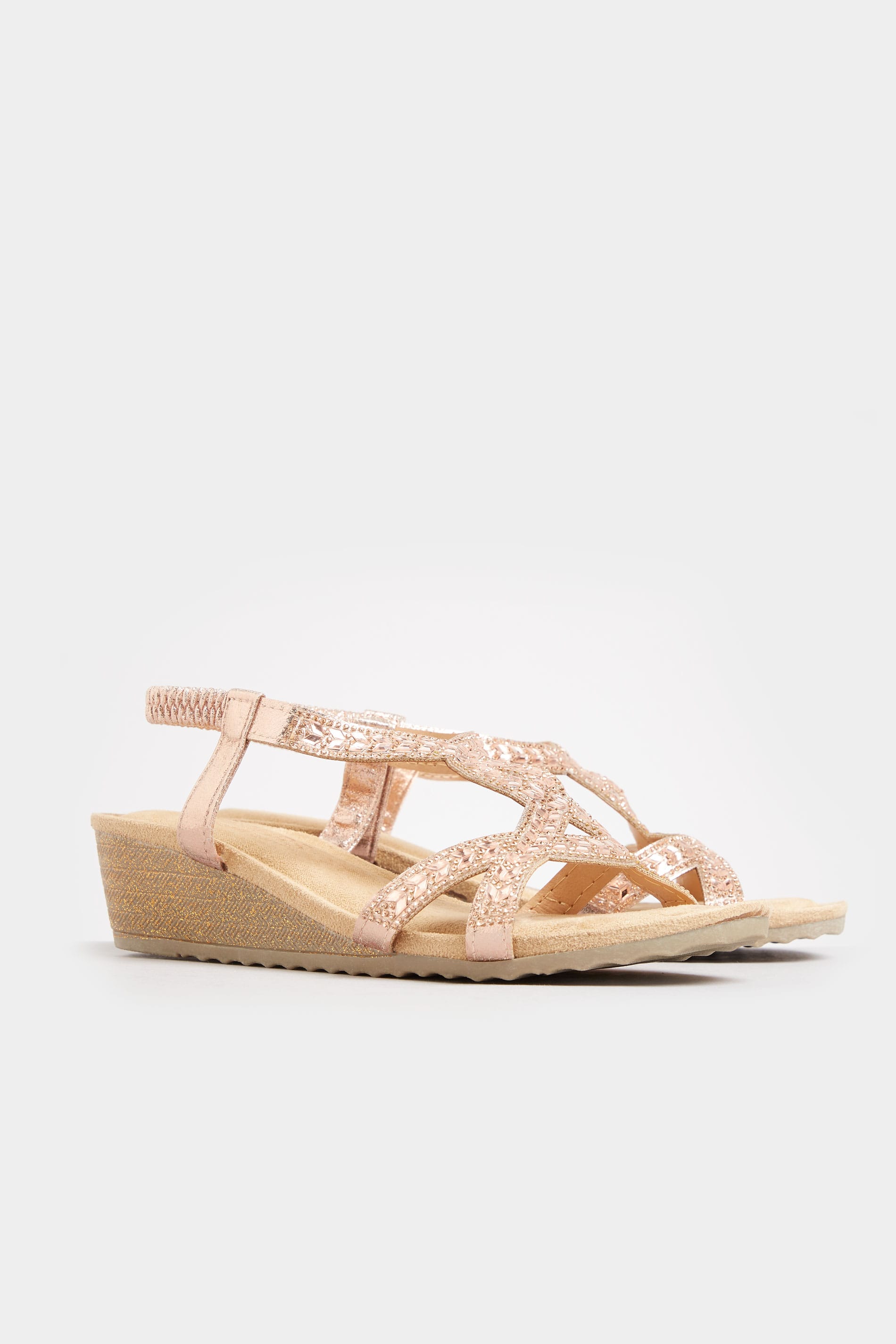 gold wedge sandals wide fit