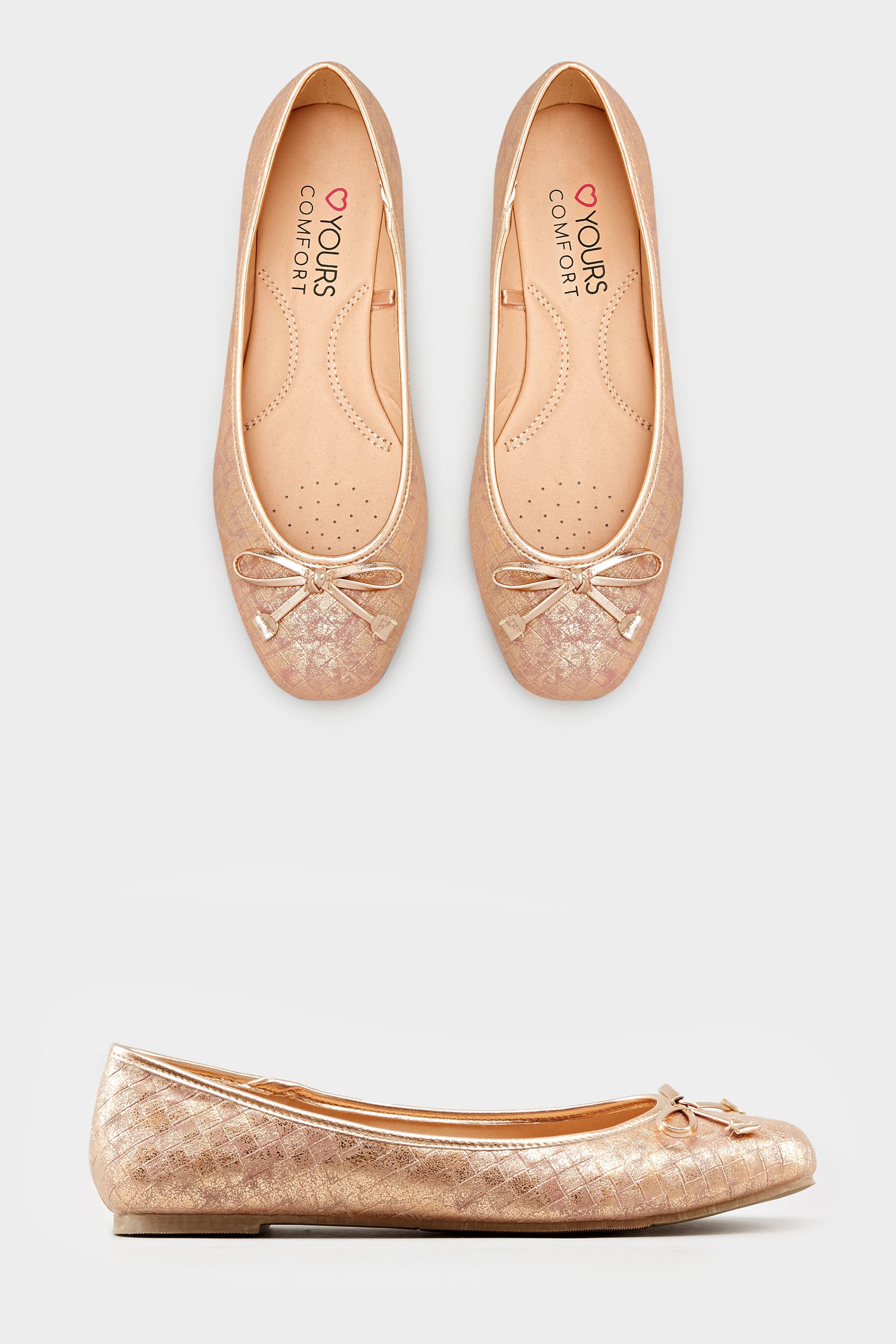 rose gold ballerina shoes